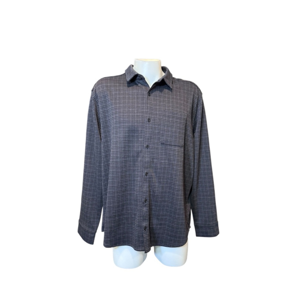 Men's VRST Button-Up Shirt Size xL Gray Plaid